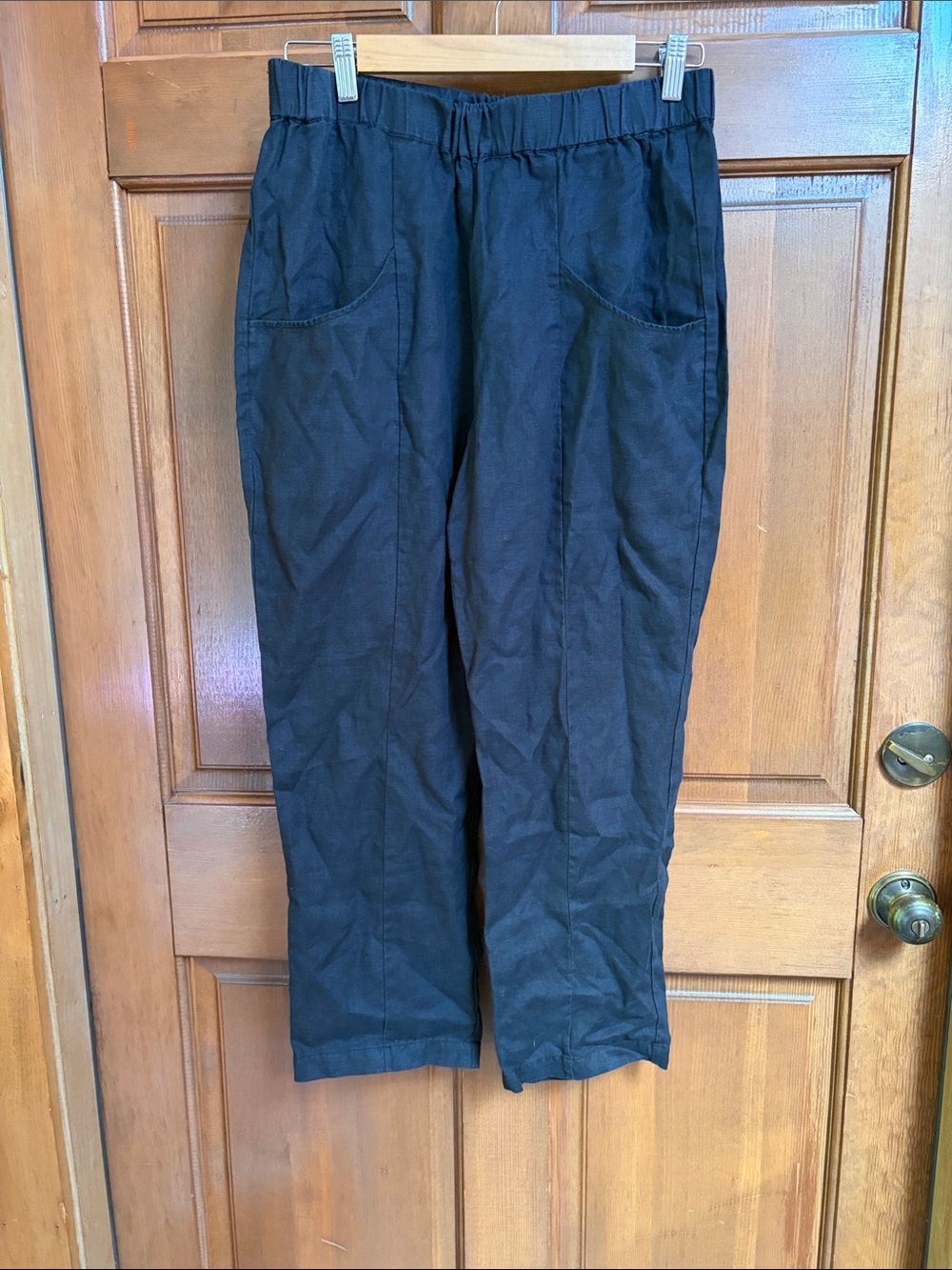 Quince Women's 100% European Linen Tapered Ankle Pants Size Medium